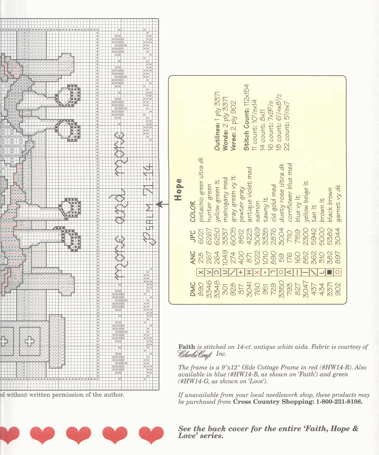 Schema punto croce Hope 03