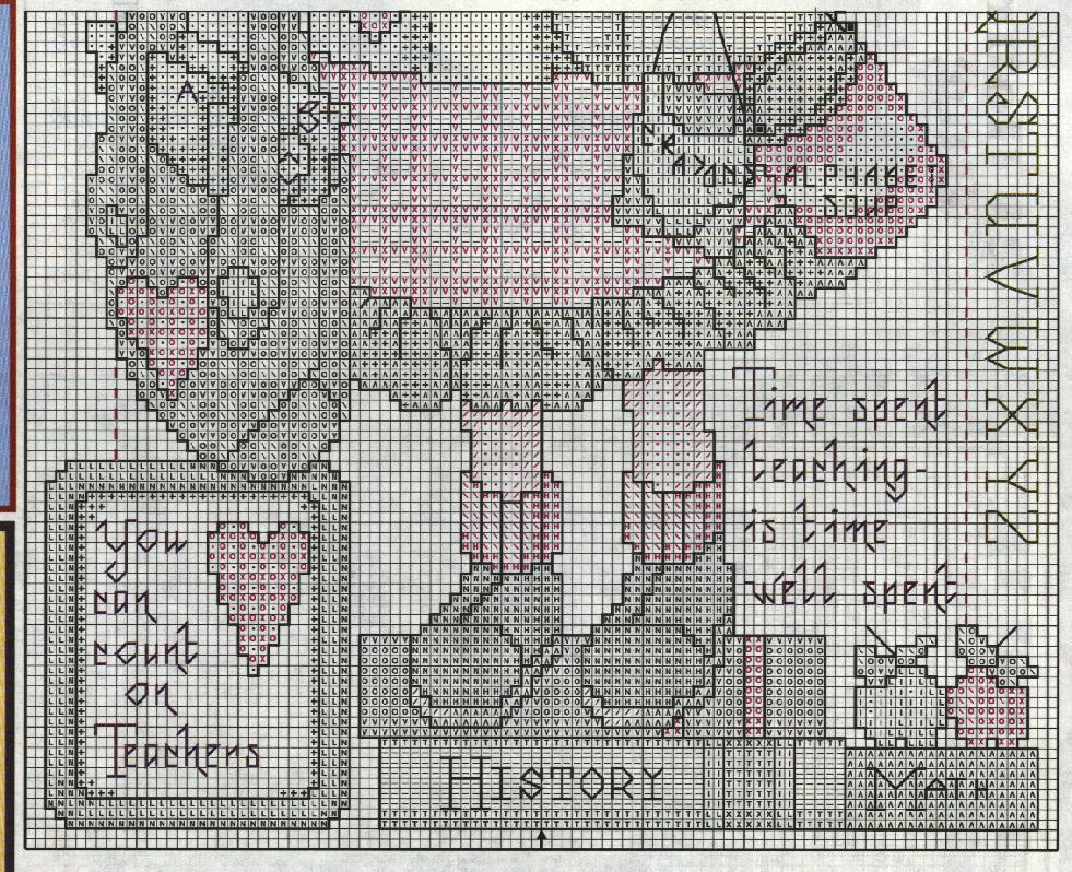 Schema punto croce Love Teaching 03