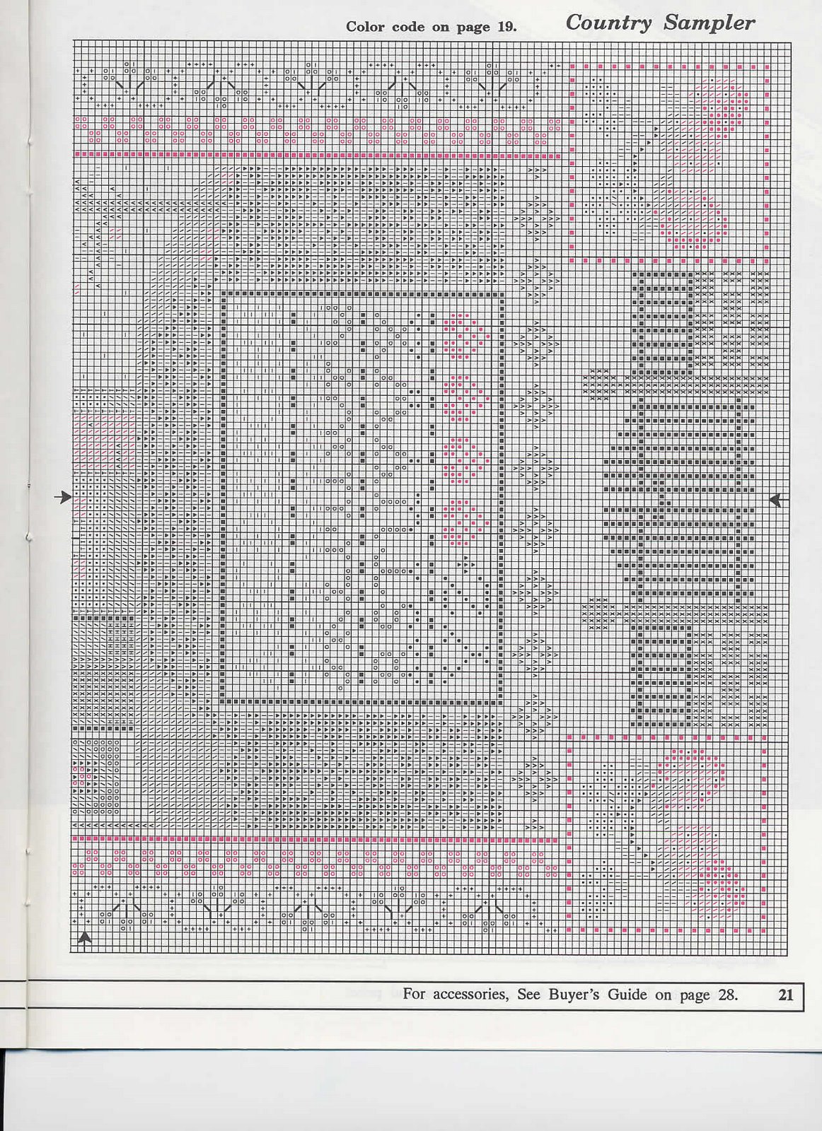 Schema punto croce Motivi Country 10