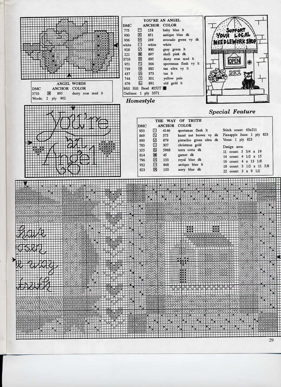 Schema punto croce Motivi Country 42