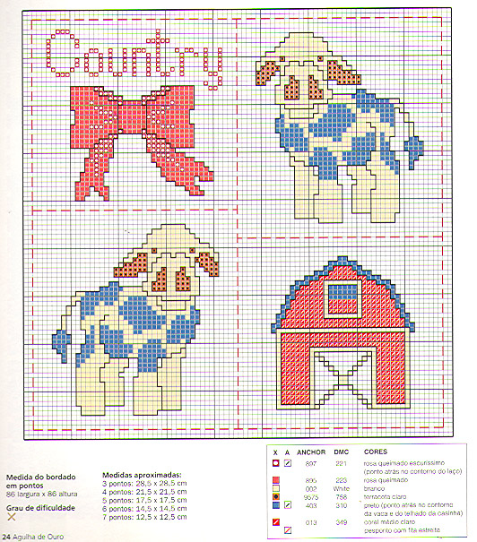 Schema punto croce Motivo Country 03