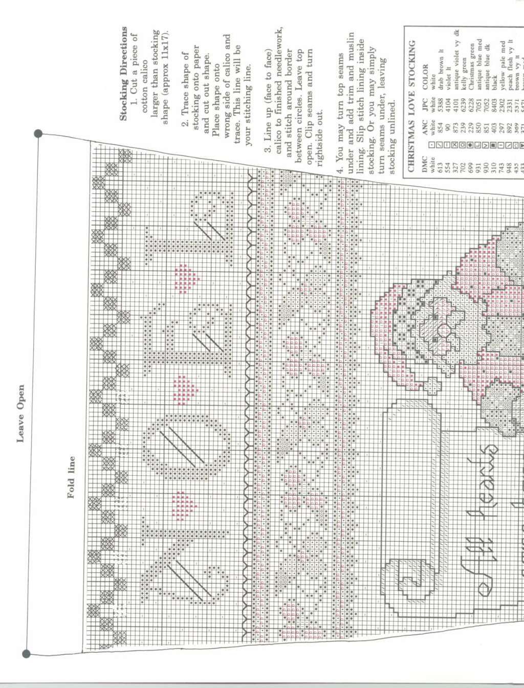 Schema punto croce Natale Country 02