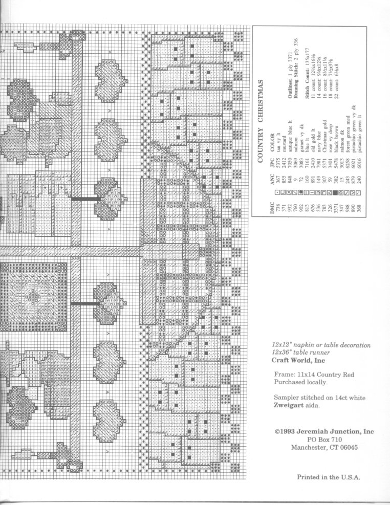 Schema punto croce Natale Country 11