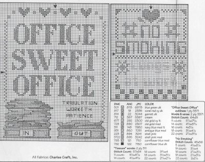 Schema punto croce Office Sweet Office 03