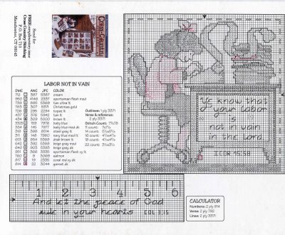 Schema punto croce Office Sweet Office 05