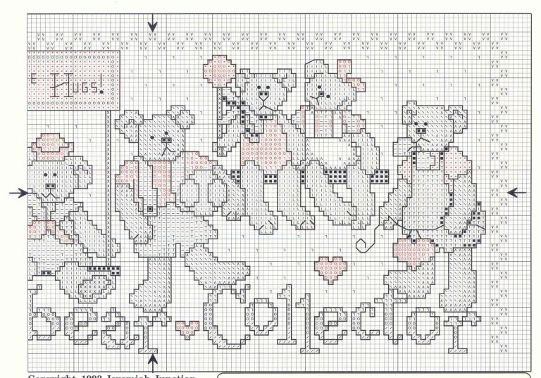 Schema punto croce Orso Bunny 02