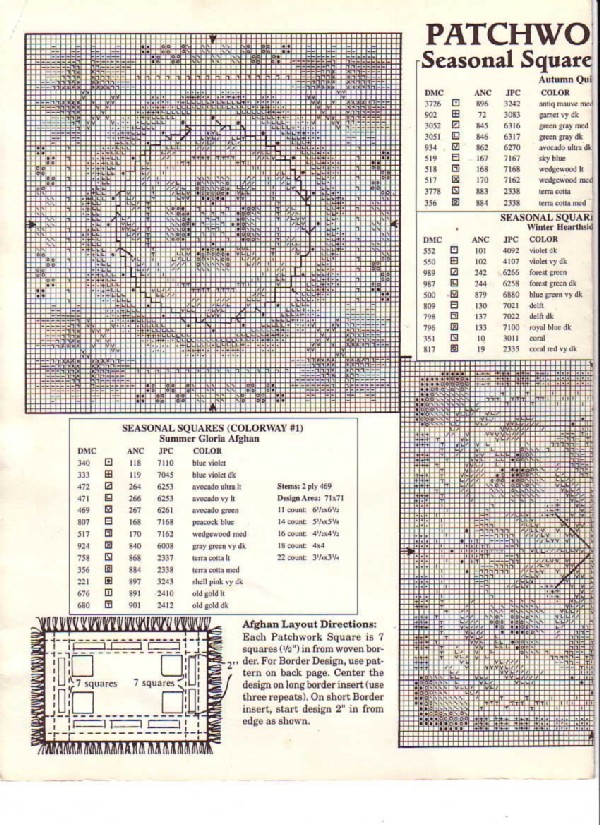 Schema punto croce Patchwork Seasonal Squares 02