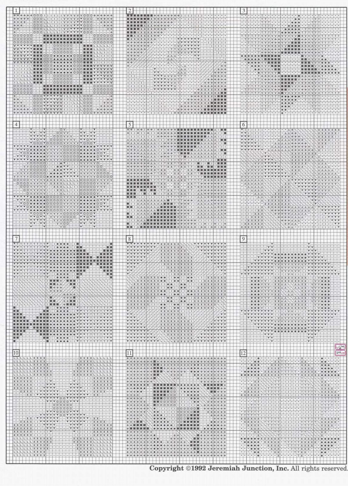 Schema punto croce Quilt Squares 02