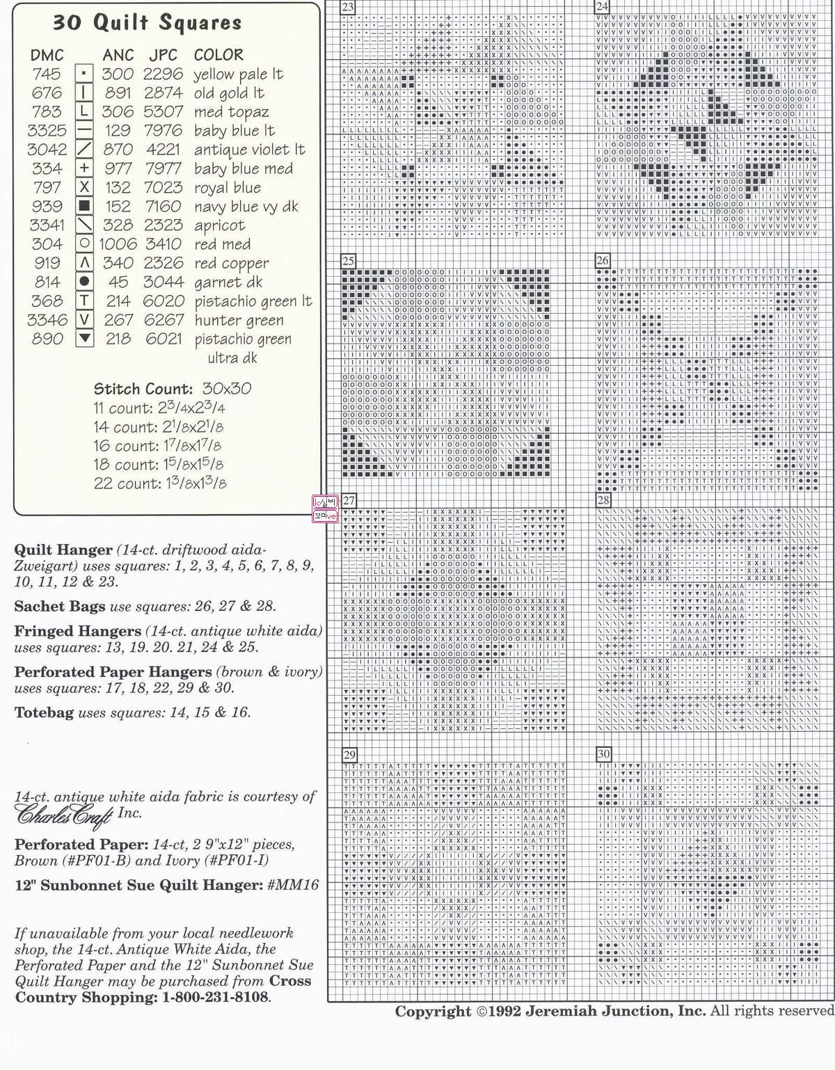 Schema punto croce Quilt Squares 04