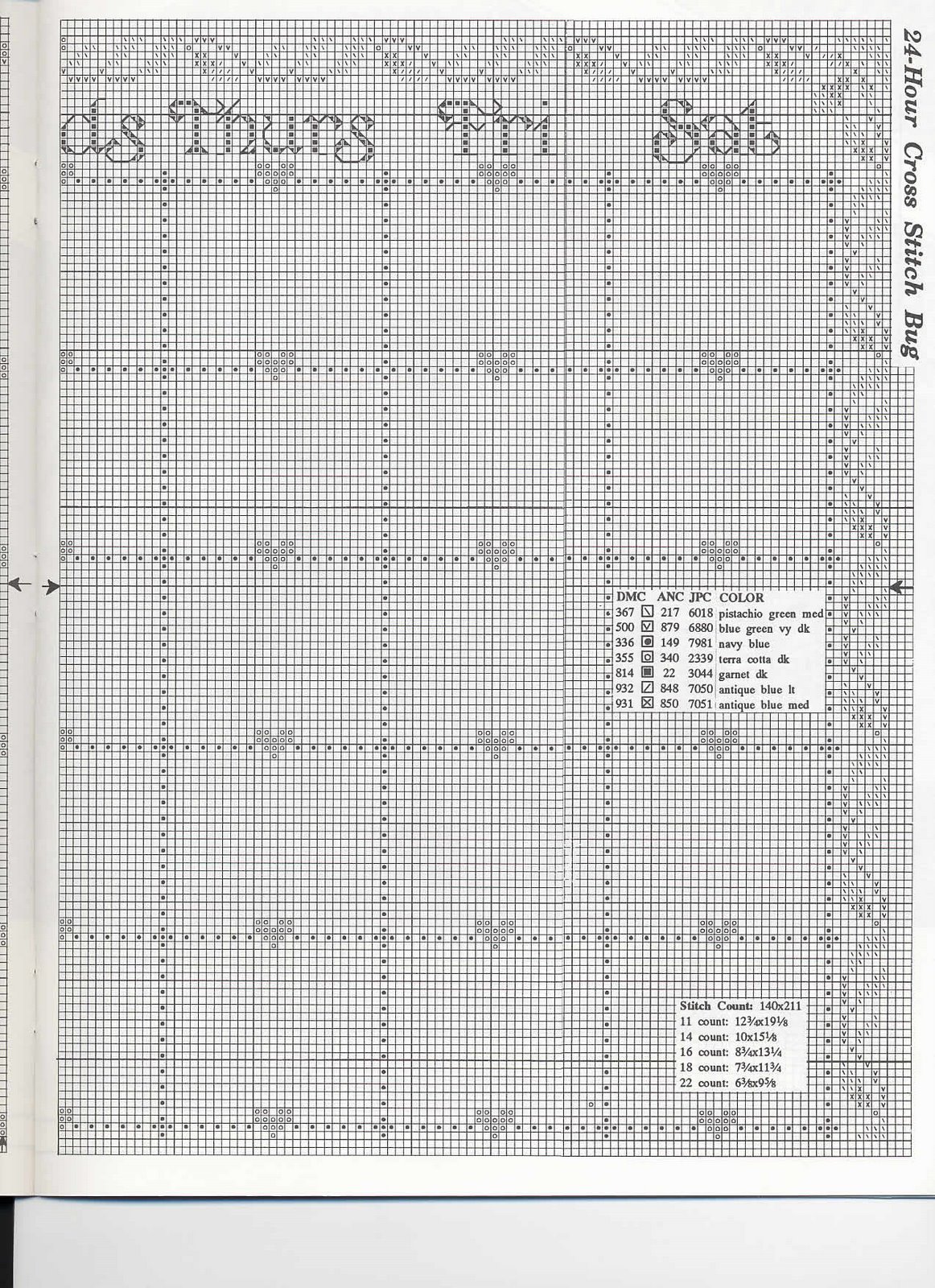 Schema punto croce Settimana 3