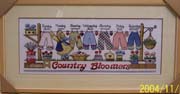 Schema punto croce Country Bloomers 01