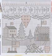 Schema punto croce Country Sampler Welcome 02