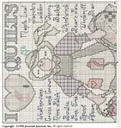Schema punto croce Love Quilts 02