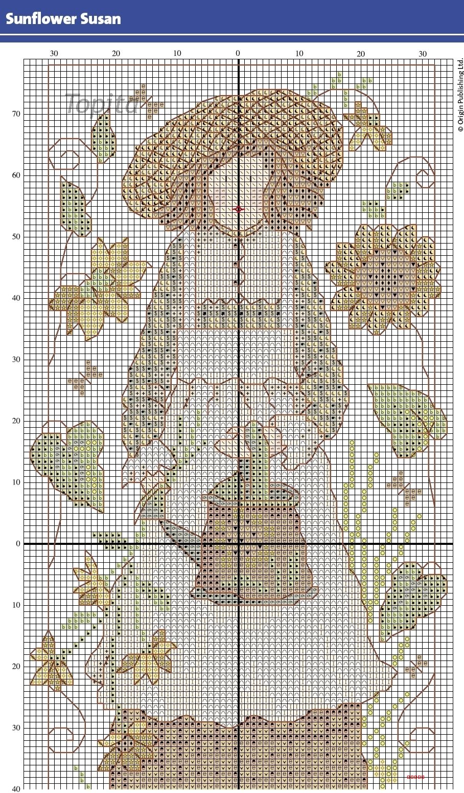 Schema punto croce Sunflower Susan 02