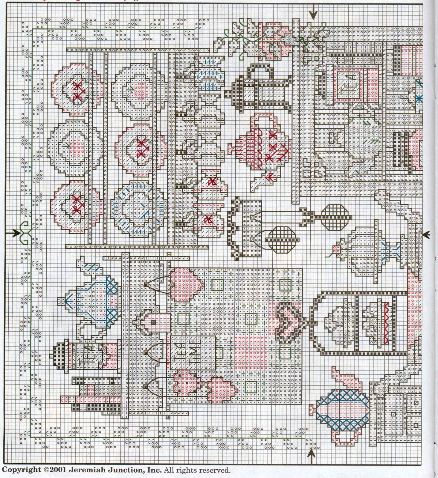 Schema punto croce Teatime Sampler 02