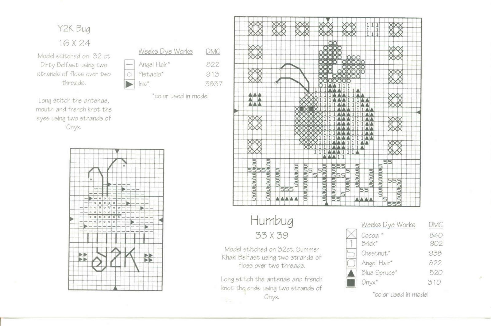 Schema punto croce The Bugs 02