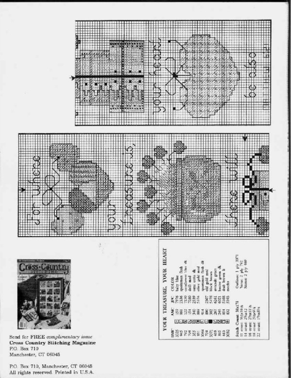 Schema punto croce Treasures Ofthe Heart 04