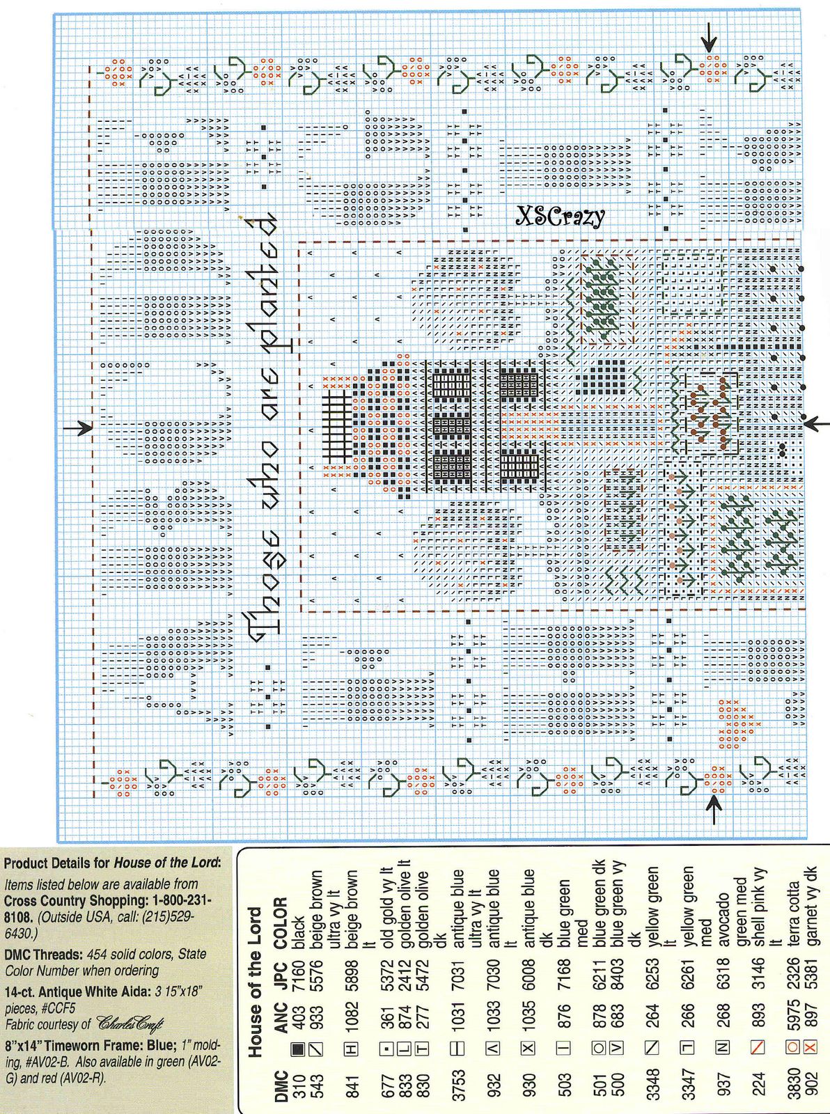 Schema punto croce Welcome Garden 04