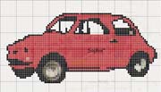 Schema punto croce fiat500