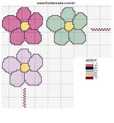 Schema punto croce fiori grandi