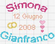 Schema punto croce simona gianfranco