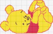 Schema punto croce winnie baby