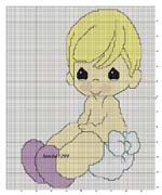 Schema punto croce bebe'