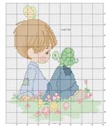 Schema punto croce Bambina 4