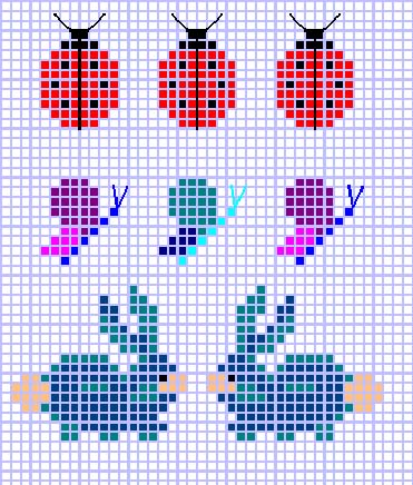 Schema punto croce Animaletti
