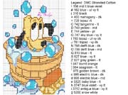 Schema punto croce Pluto leggenda 