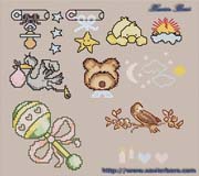 Schema punto croce bebe1