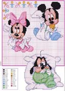 Schema punto croce bebe disney1