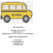 Schema punto croce bus scool