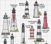 Schema punto croce fari marini1