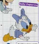 Schema punto croce paperina baby