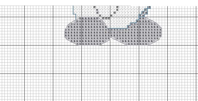 Schema punto croce Bimba3