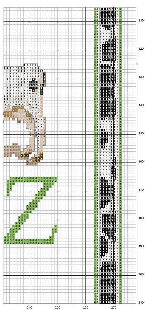 Schema punto croce Mucca11