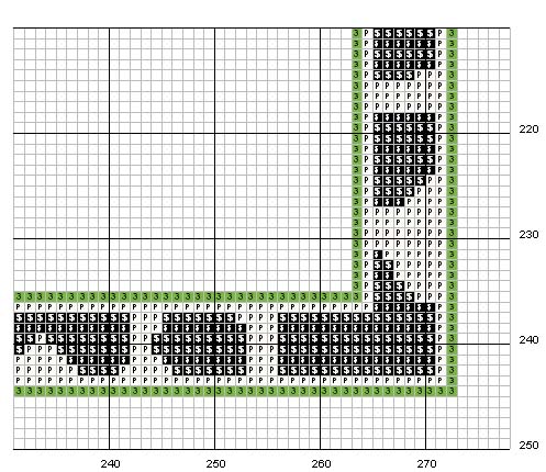 Schema punto croce Mucca12