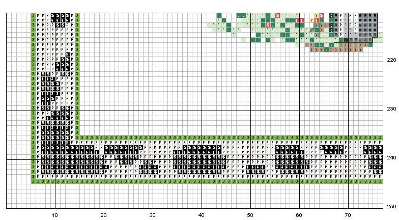 Schema punto croce Mucca3