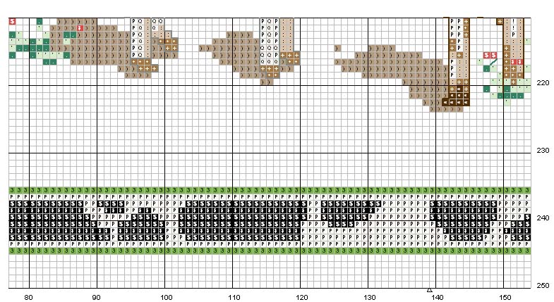 Schema punto croce Mucca6