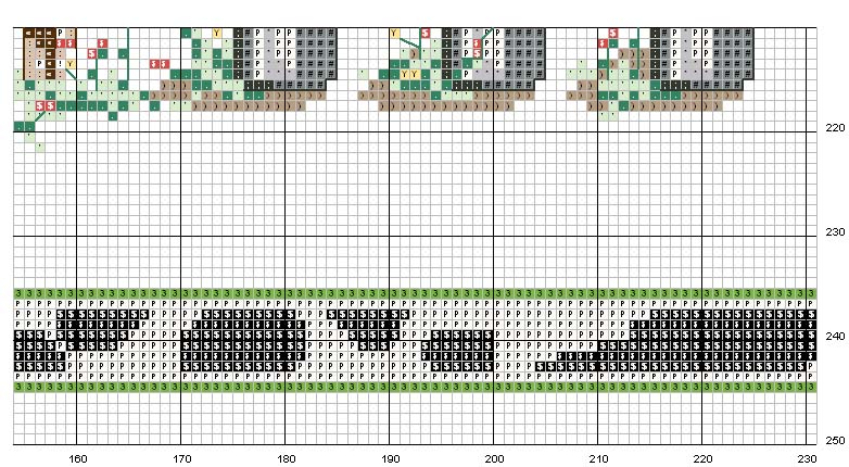 Schema punto croce Mucca9