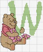 Schema punto croce winnie W