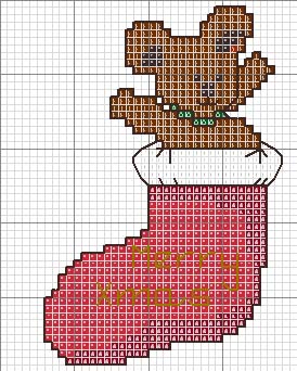 Schema punto croce XmasTeddy