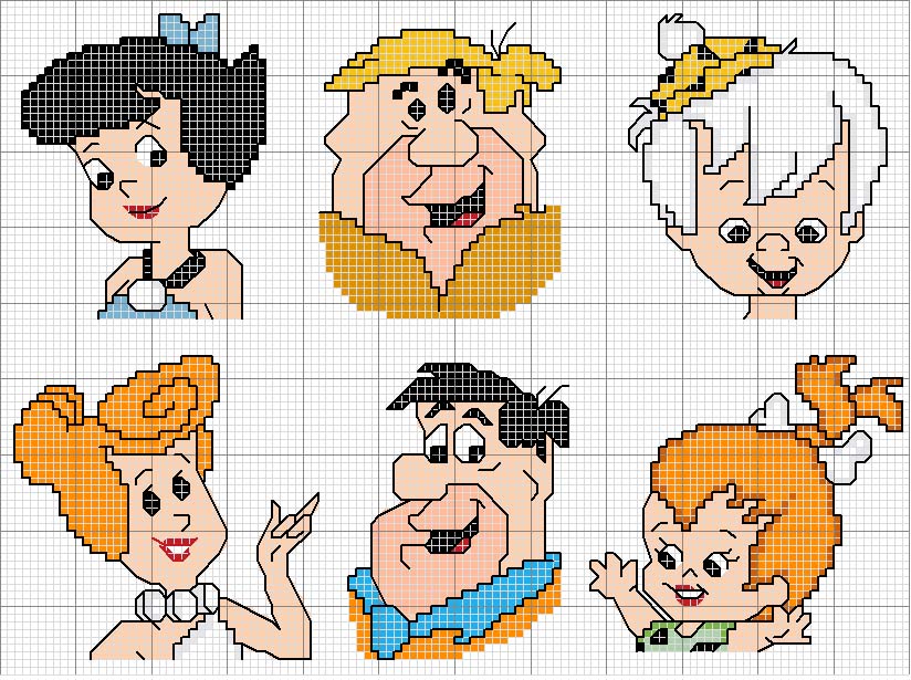 Schema punto croce Flintstones