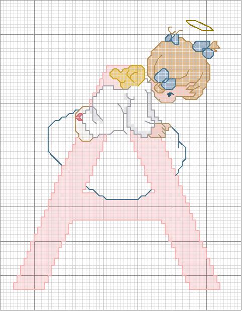 Schema punto croce Alfa a