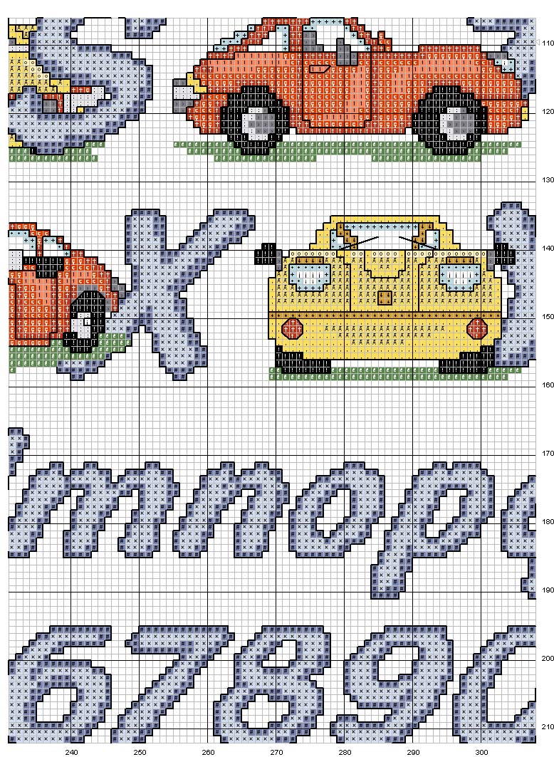 Schema punto croce Alfa auto2