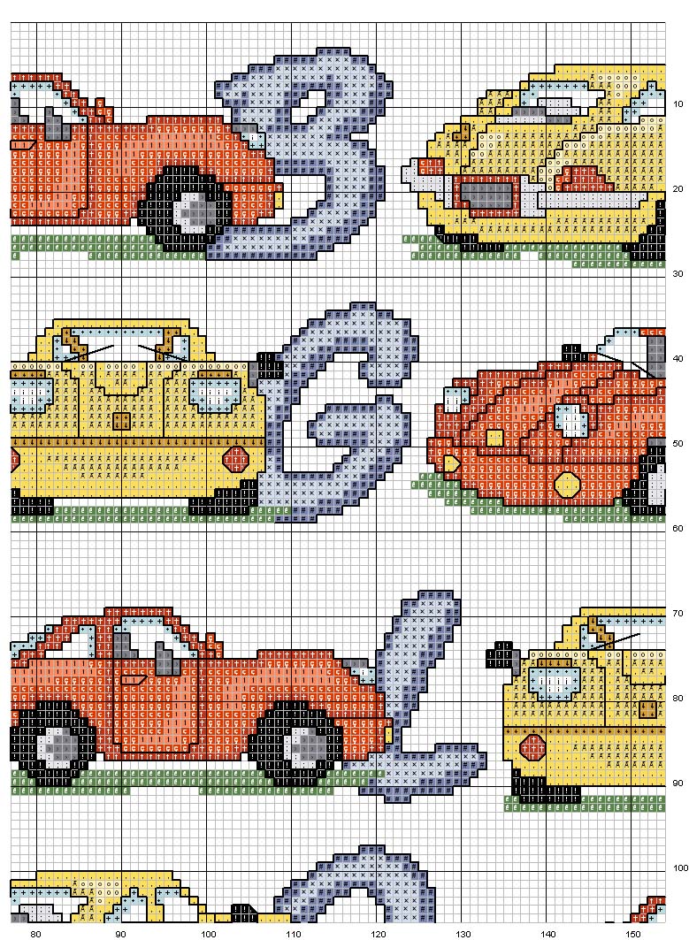 Schema punto croce Alfa auto4