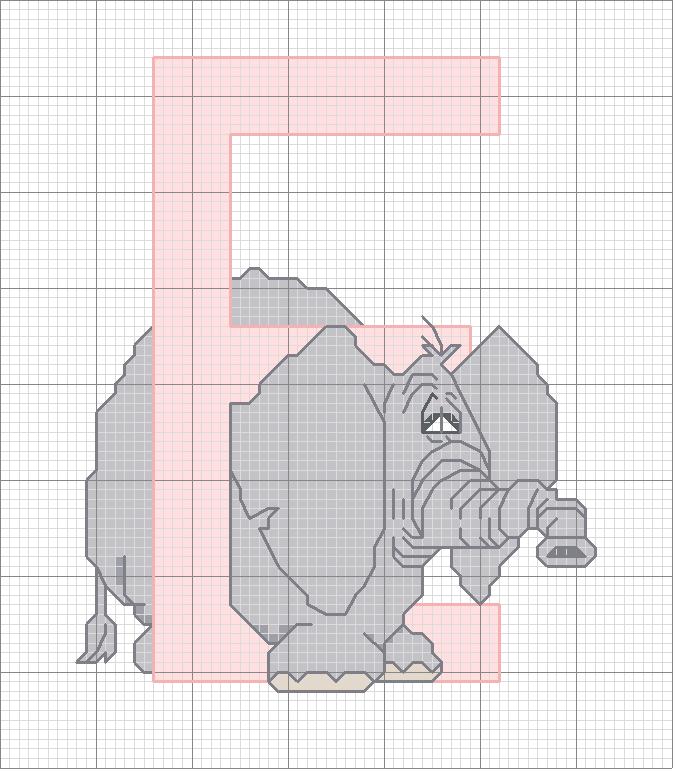 Schema punto croce Alfa e