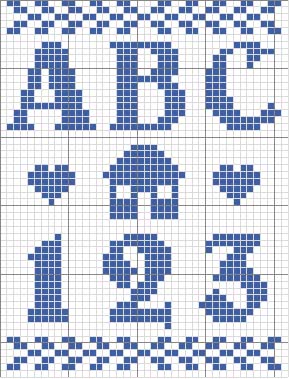 Schema punto croce Alfabeto