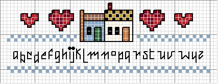 Schema punto croce Alfabetocase